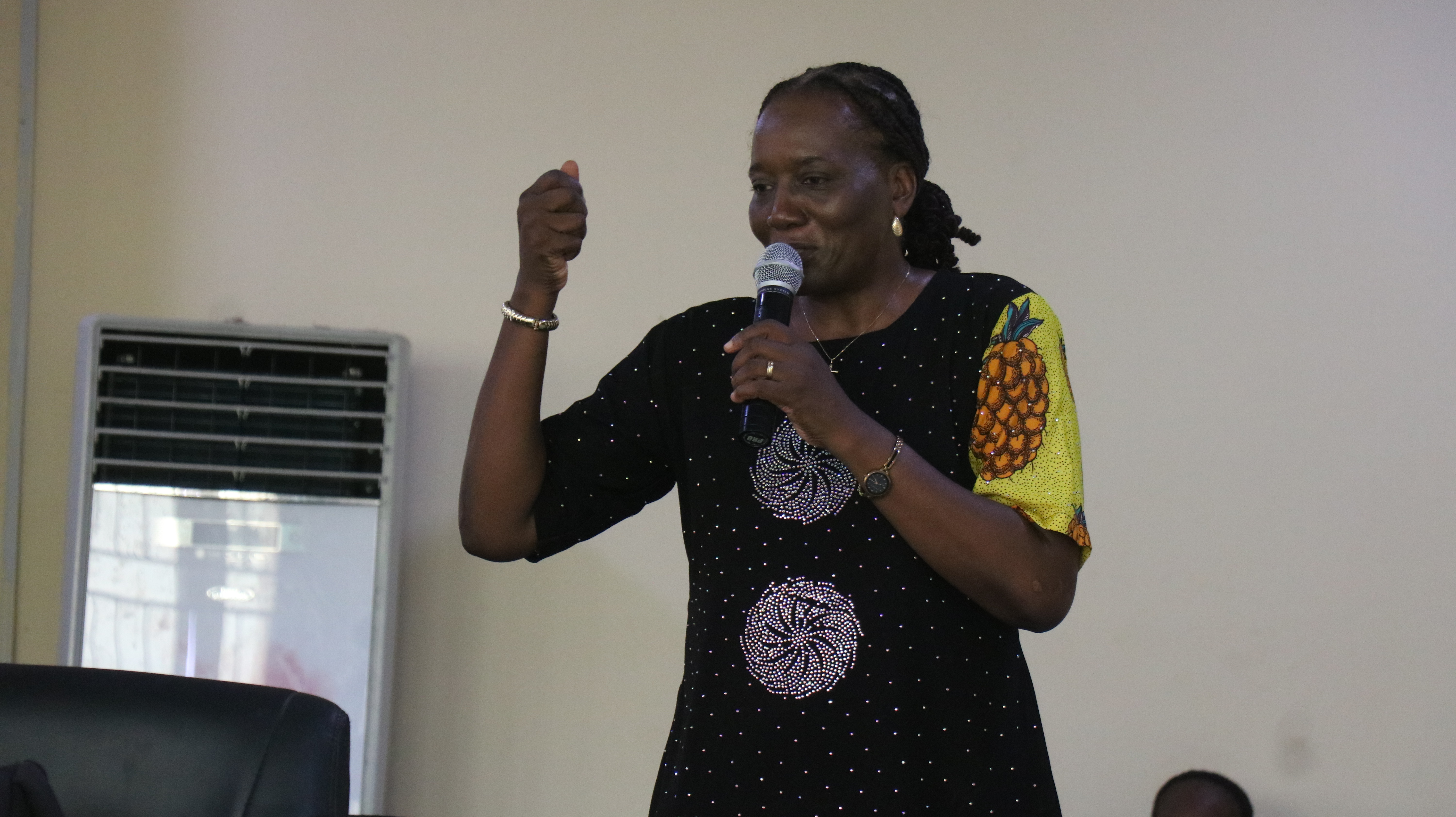 Dr. Otunola delivering her lecture