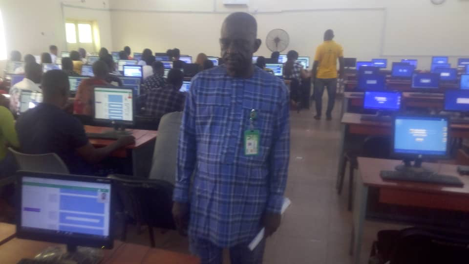 Prof. Ukwueze monitoring the exercise at Enugu centre