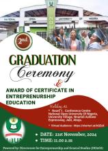 NOUN’s -DE&GS graduation ceremony